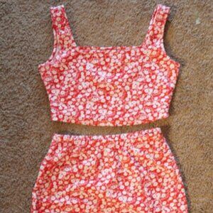 SHEIN Crop Top & Skirt Set